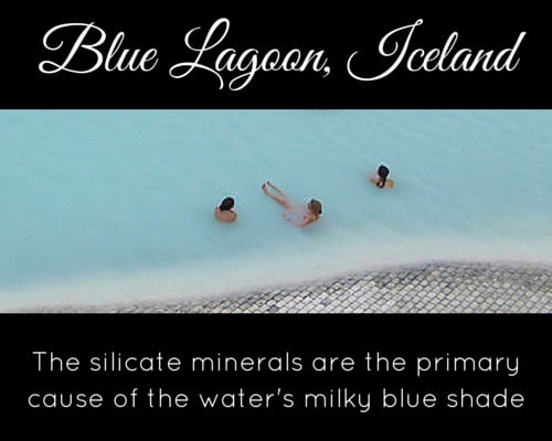 Blå lagun vatten Island