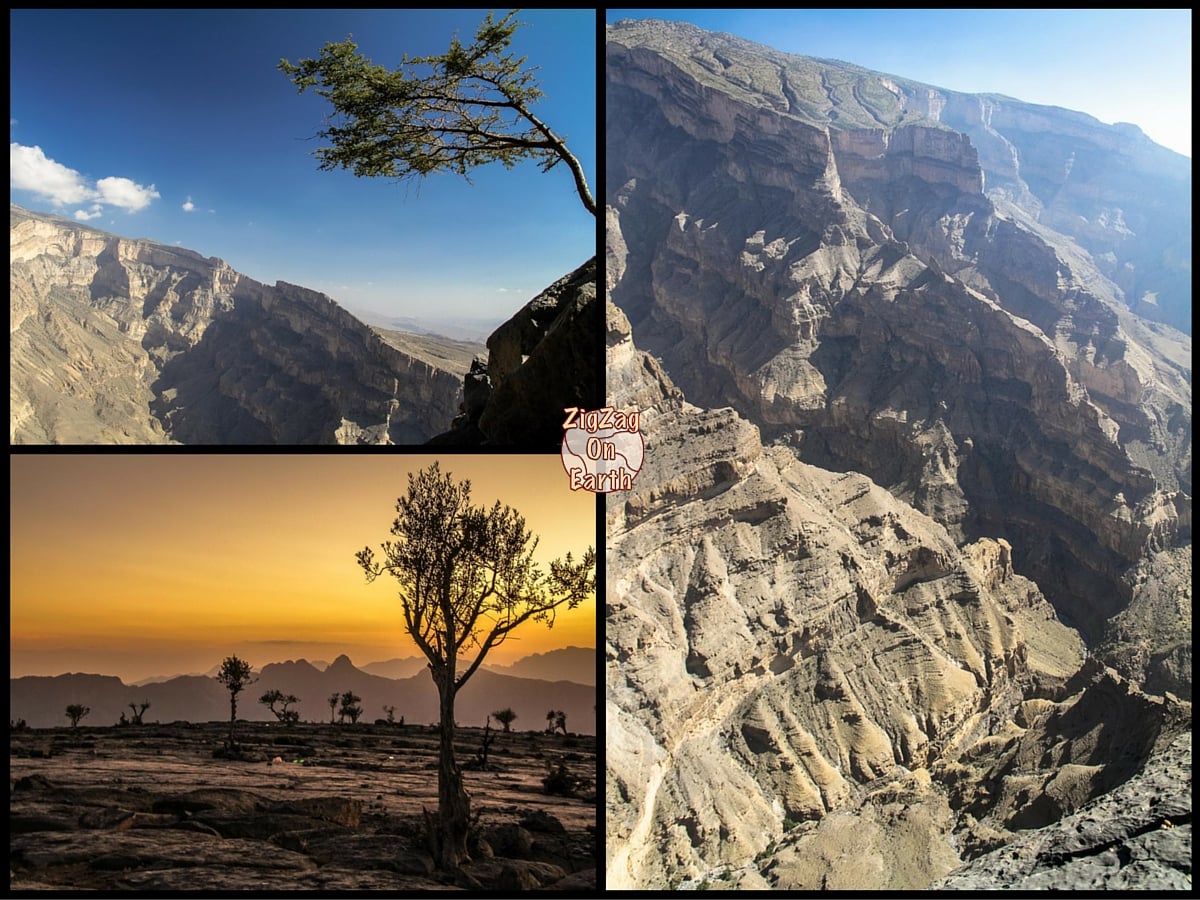 Bästa platserna att besöka i Oman - Bli yr i Jebel Shams Grand Canyon