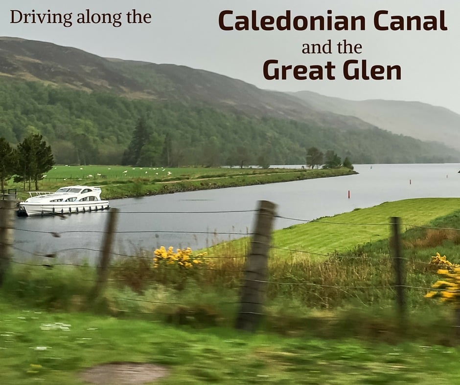 Driving along the Caledonian Canal and the Great Glen Scotland