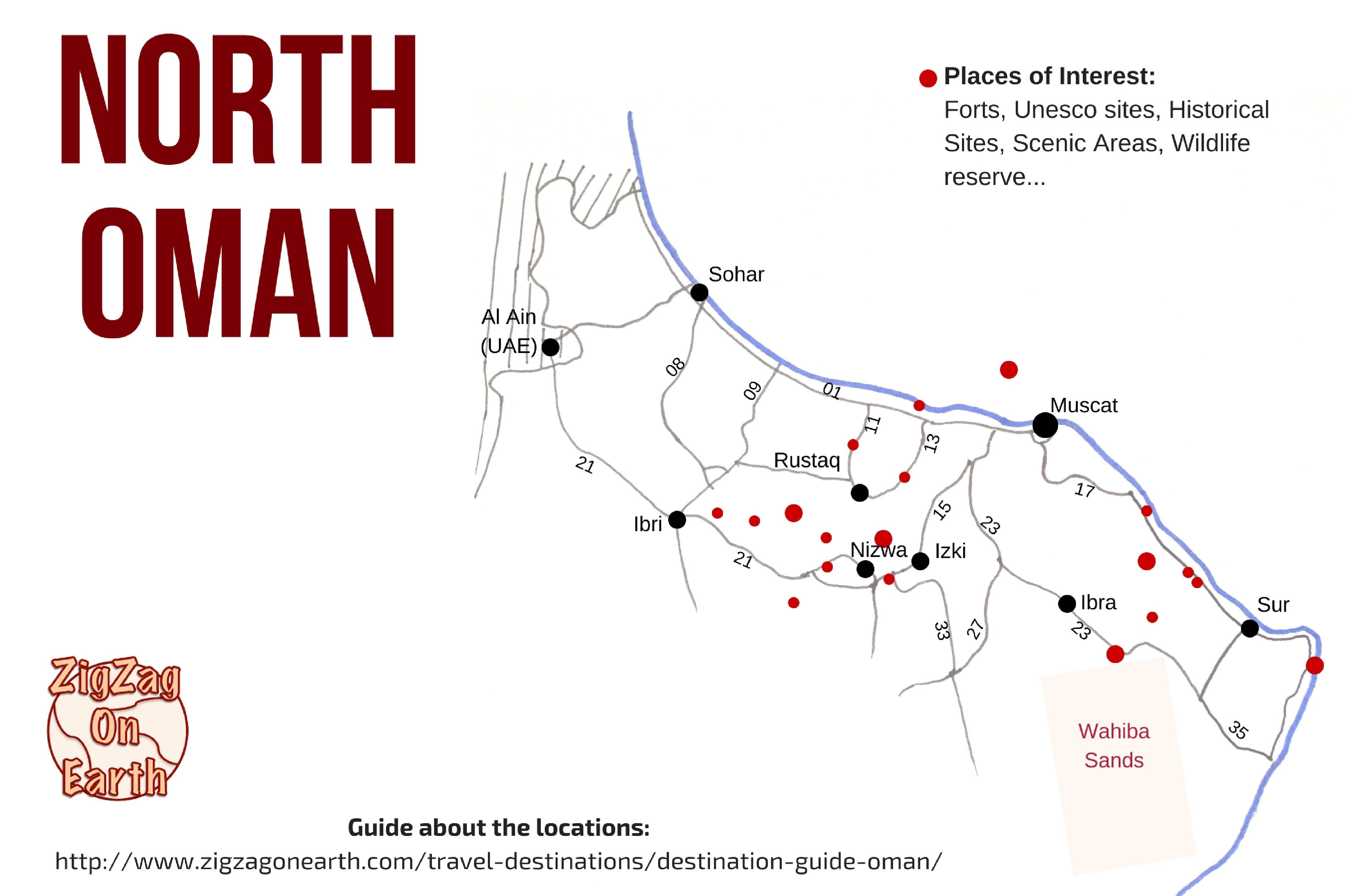 Map of Oman - Oman Map - Oman tourism Map 2