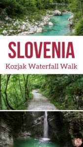 Pin2 Slap Kozjak waterfall walk Slovenia Pin2 Slap Kozjak waterfall walk Slovenia