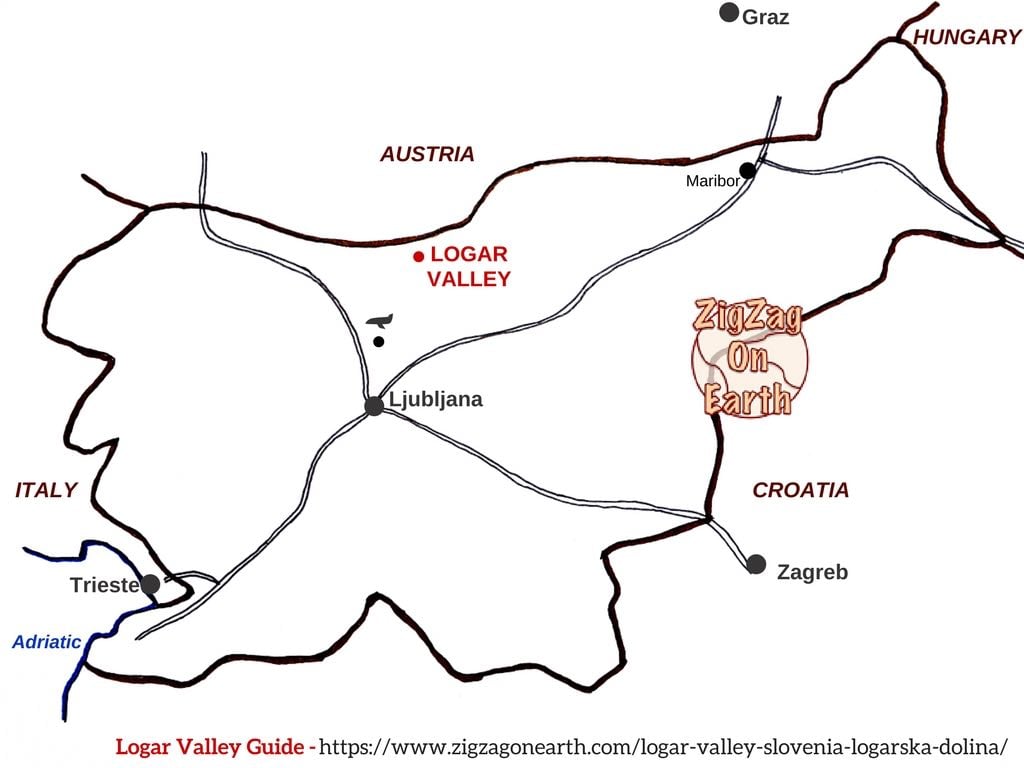 Where is the Logar Valley Slovenia Map Logarska Dolina Where is the Logar Valley Slovenia Map Logarska Dolina