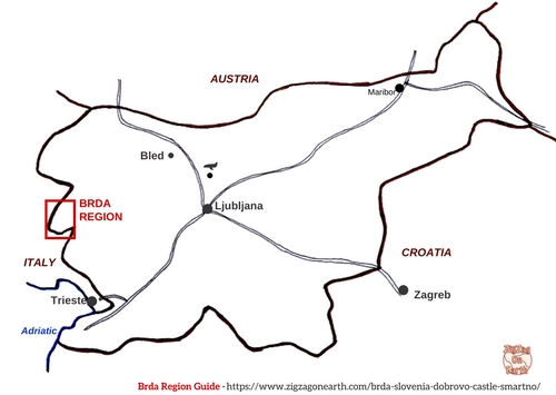 Map Brda Slovenia 2 Map Brda Slovenia 2