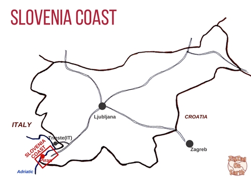 Piran Slovenia Coast Map Piran Slovenia Coast Map
