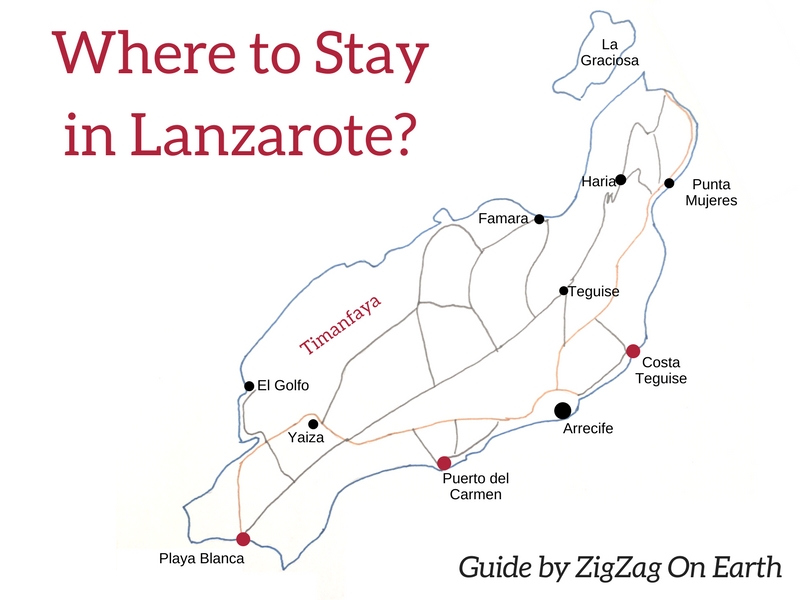 Where to Stay in Lanzarote Map best places Where to Stay in Lanzarote Map best places