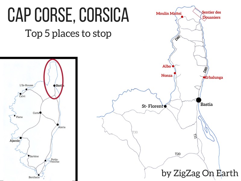 Corsica Cap Corse Map Corsica Corsica Cap Corse Map Corsica