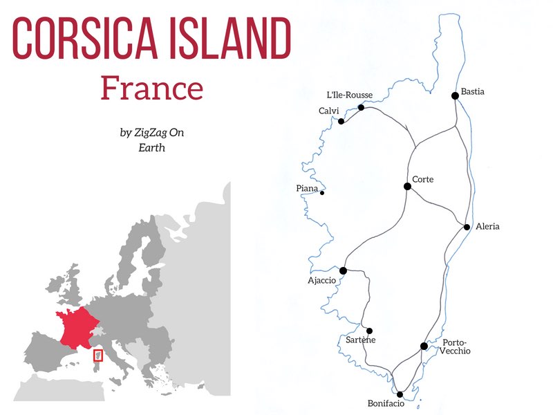 Corsica Map Corsica Map
