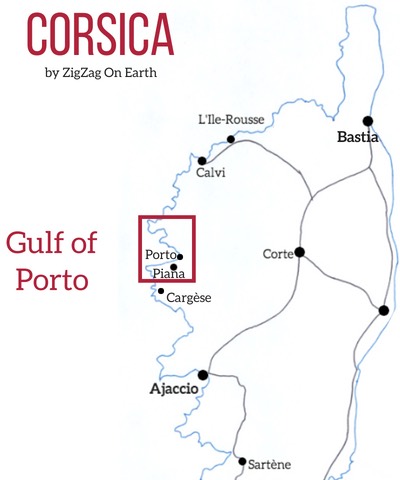 Gulf of Porto Corsica map Gulf of Porto Corsica map