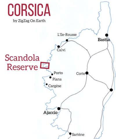 Scandola Nature Reserve Corsica Map Scandola Nature Reserve Corsica Map