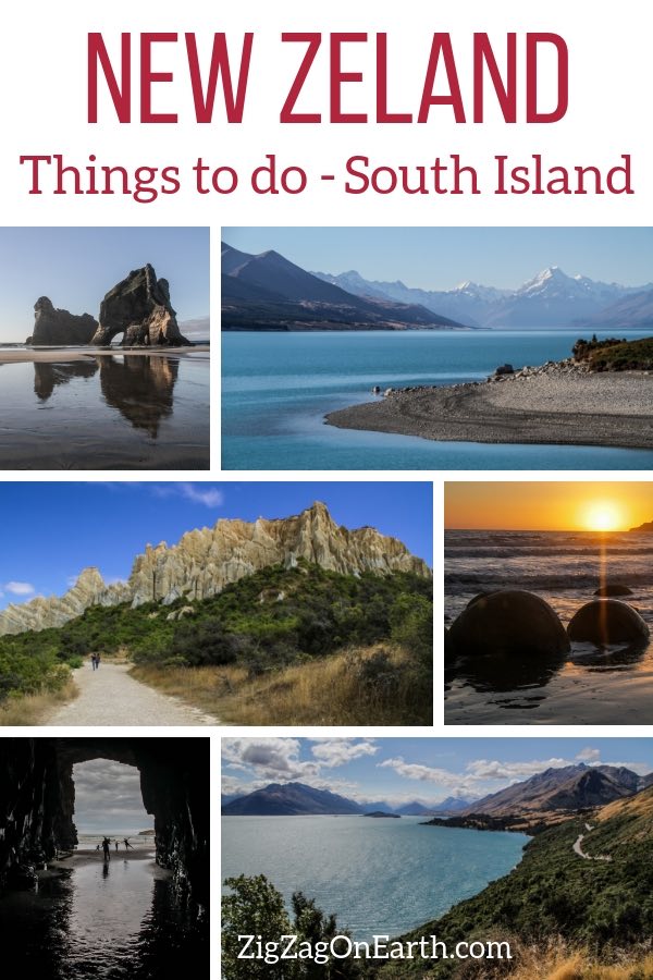 Things to do in New Zealand South Island Travel Pin Things to do in New Zealand South Island Travel Pin