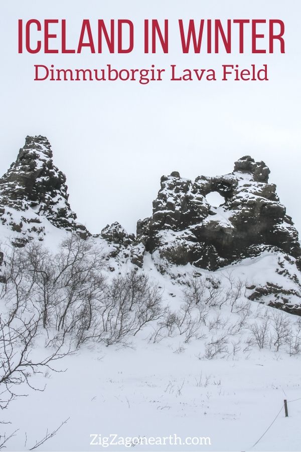 Dimmuborgir Inverno Islândia Viaggio Pin