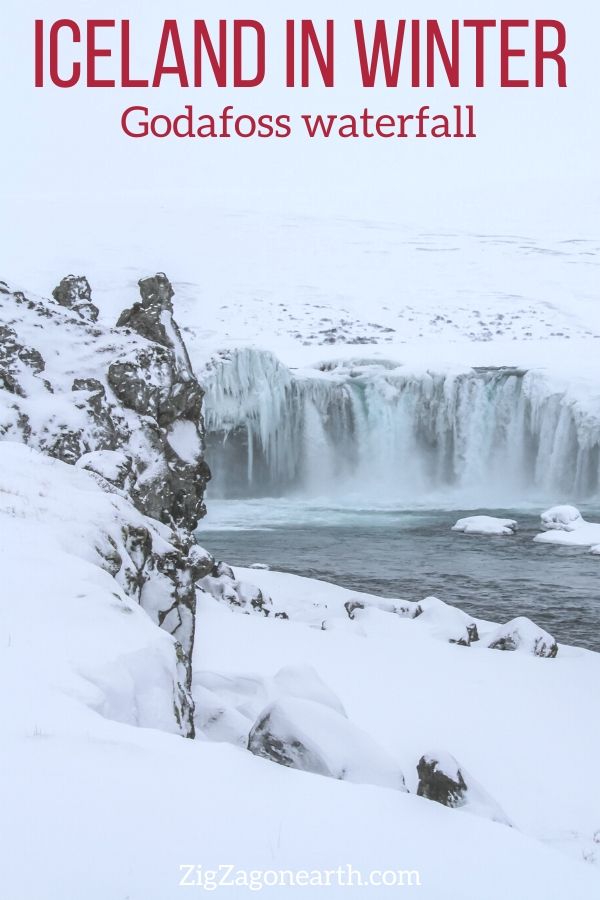 Godafoss Winter Iceland Travel Pin3 Godafoss Winter Iceland Travel Pin3
