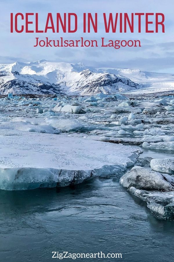 Jokulsarlon Lagoon Winter Iceland Travel Pin