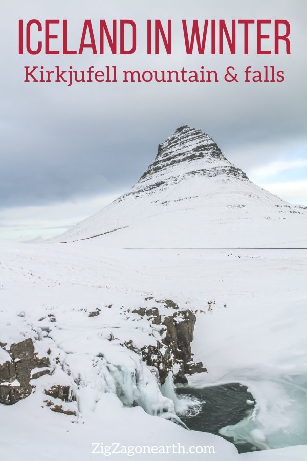 Kirkjufell Winter Iceland Travel Pin