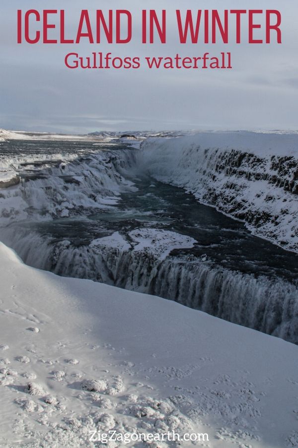 Waterfall Gullfoss Winter Iceland Travel Pin3 Waterfall Gullfoss Winter Iceland Travel Pin3