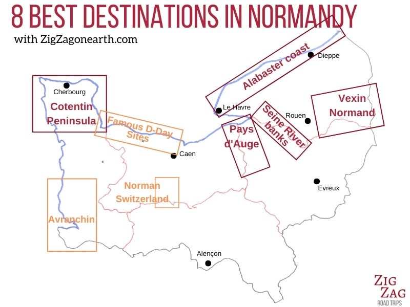 Map normandy destinations (1) Map normandy destinations (1)