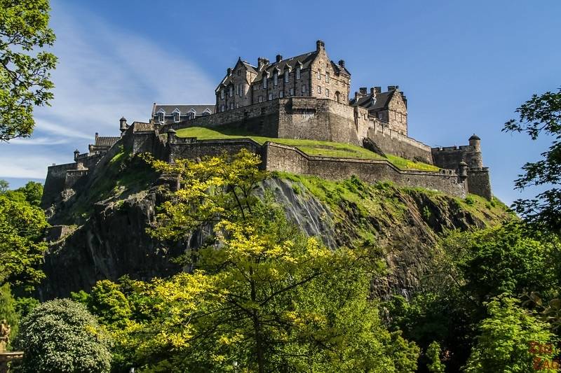 Princes street Edinburgh Castle Scotland