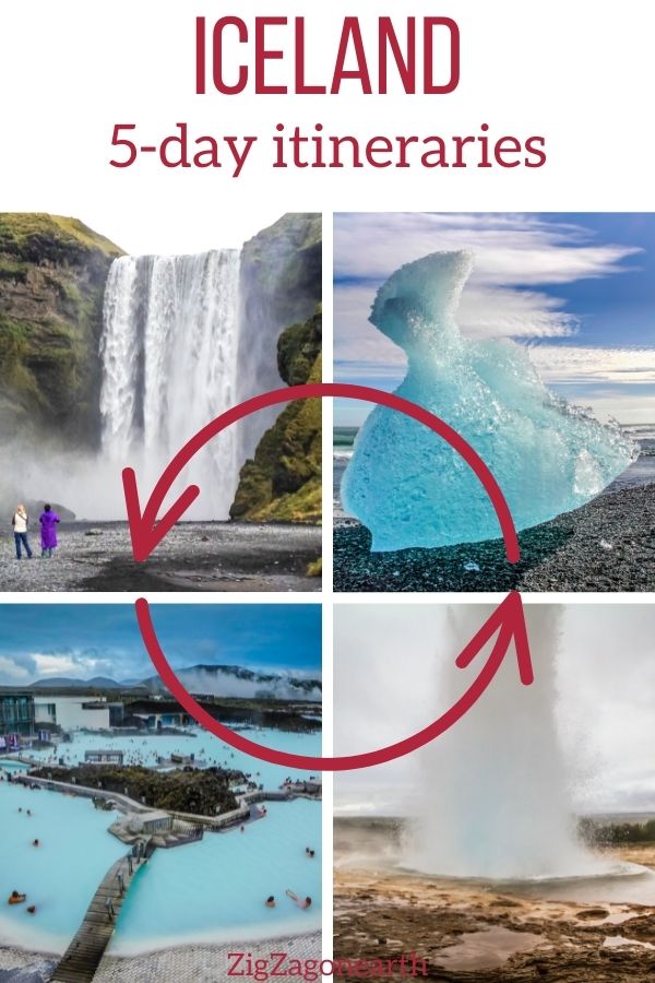 5 day itinerary iceland road trip Pin