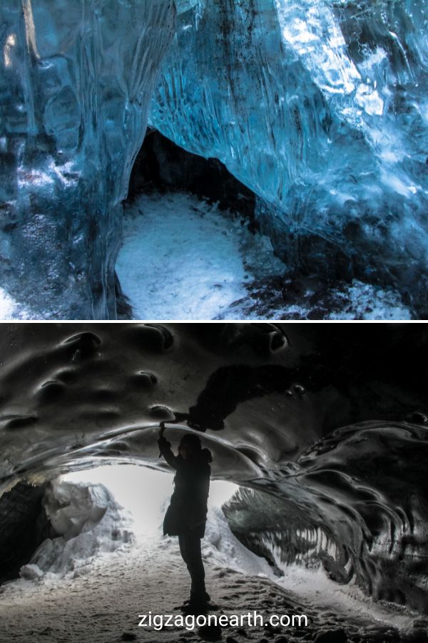 caverna de gelo Islândia Pin de viagem