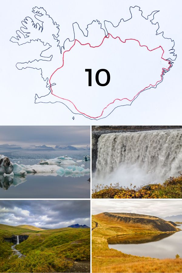 Itinerário de 10 dias para a Islândia Road Trip Pin