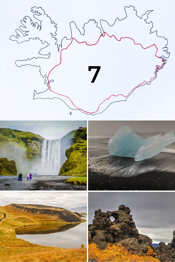 Itinerário de 7 dias para a Islândia Road Trip Pin
