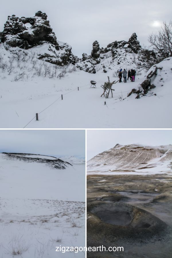 Noord-IJsland meer Myvatn Winter IJsland Reizen Pin3