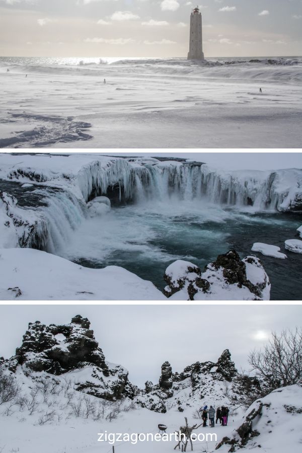 Cenário de inverno Islândia Viagem Pin2