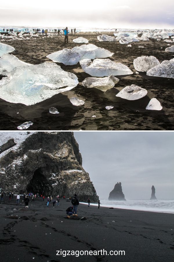 Islândia Praia de areia preta Islândia Viagens