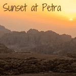 sunset petra Jordan