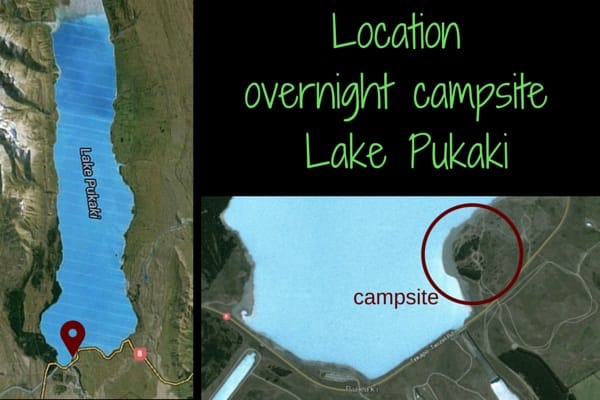 map Campsite location lake Pukaki New Zealand map Campsite location lake Pukaki New Zealand