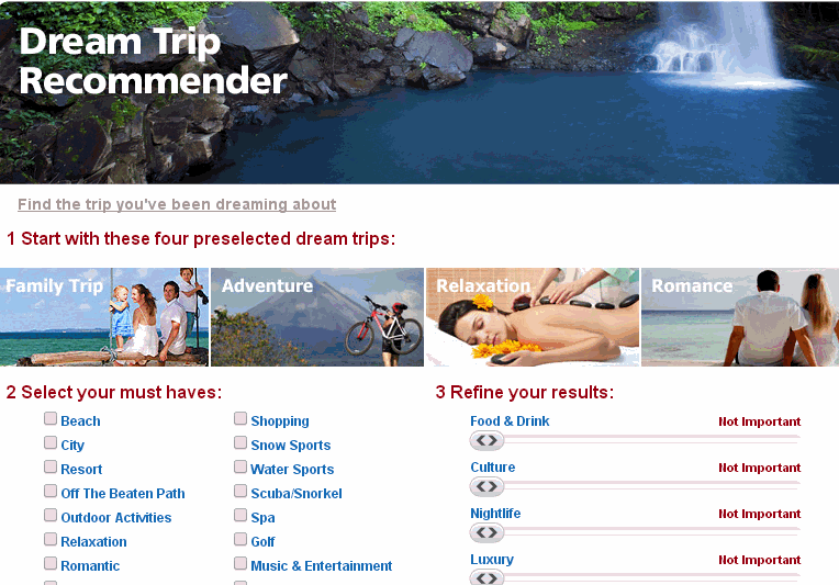 Frommers online tool inspiration recommendation next travel vacation holiday destination