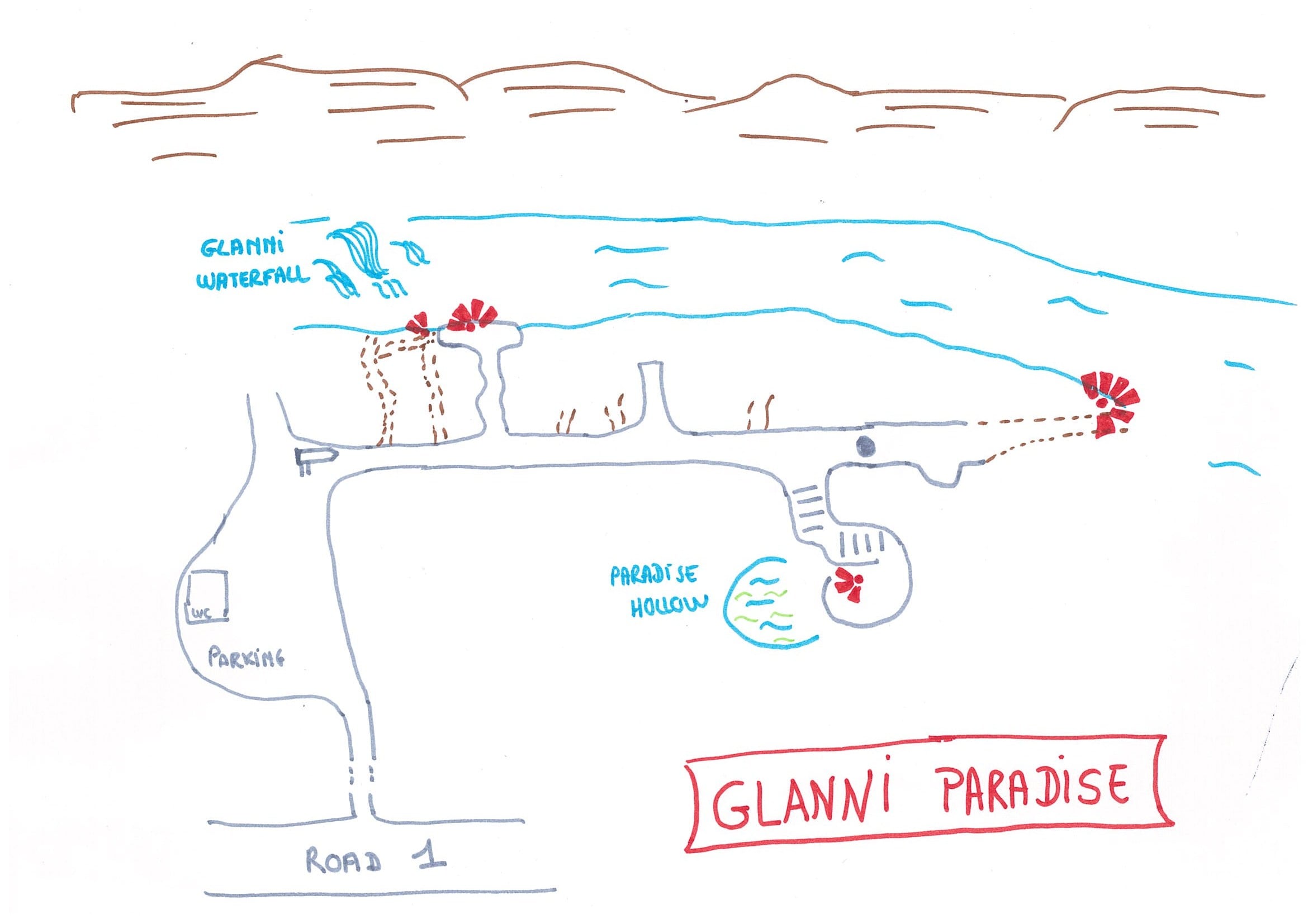 Mapa de Glanni Paradise, Islandia