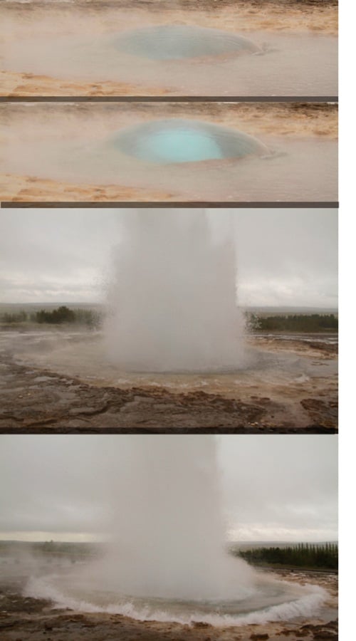Strokkur geyser eruption Iceland