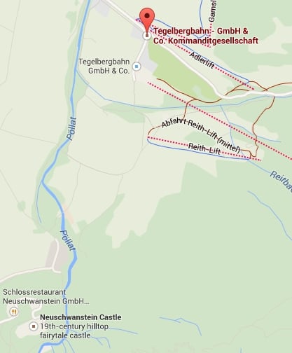Map Neuschwanstein Tegelbergbahn view photo Map Neuschwanstein Tegelbergbahn view photo