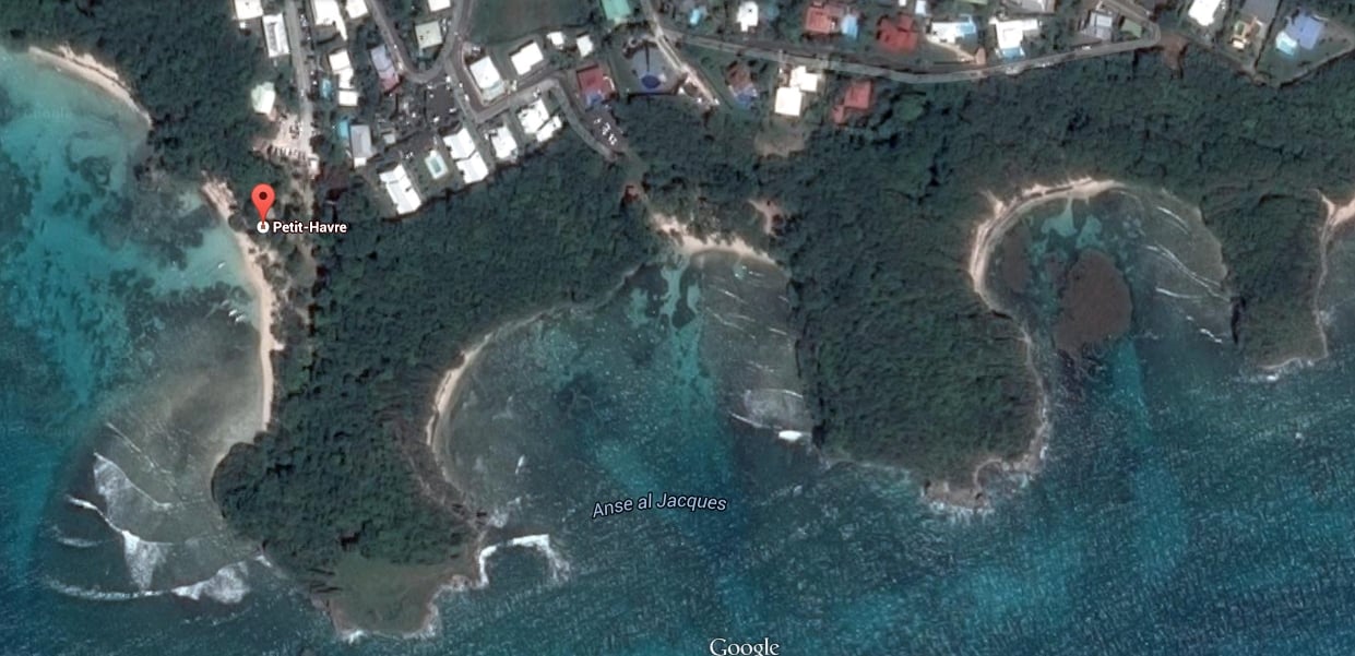 Google map petit Havre guadeloupe