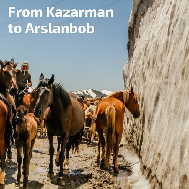 Driving from Kazarman to Arslanbob Kyrgyzstan 2