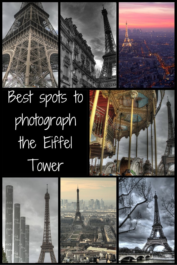 Best spots to photograph the Eiffel Tower - Paris France
