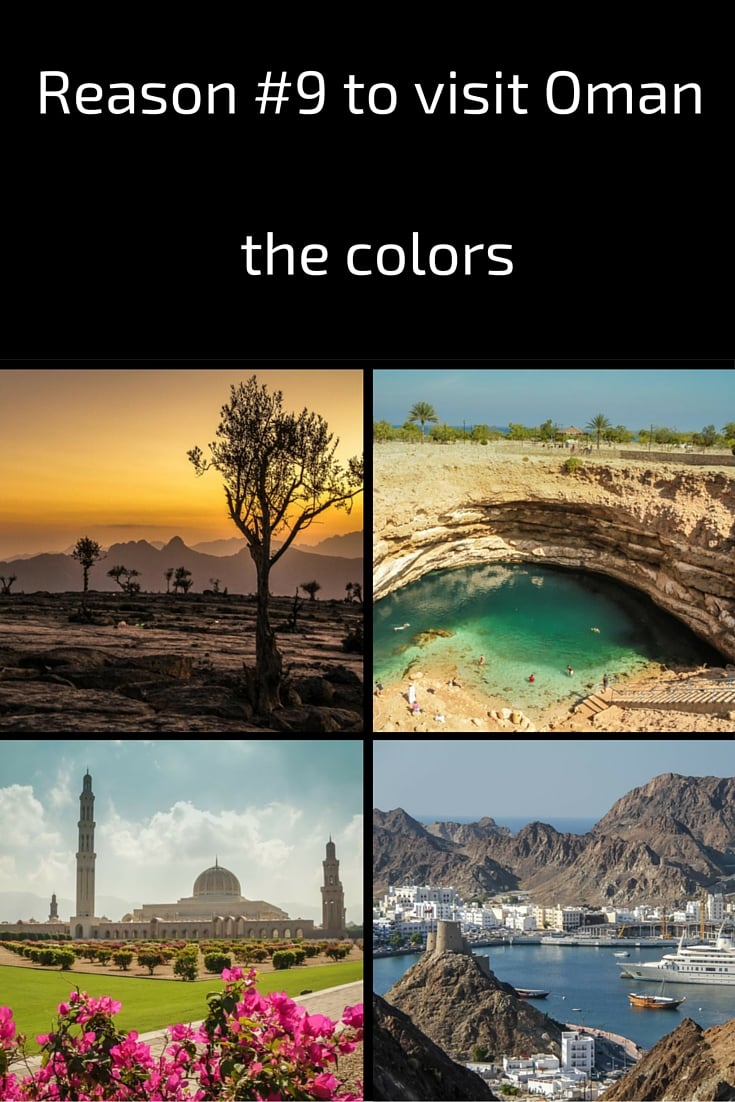 Razão para visitar Omã - as cores