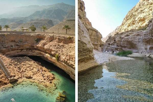 Excursão de um dia a partir de Mascate: Sinkhole e Wadi Shab