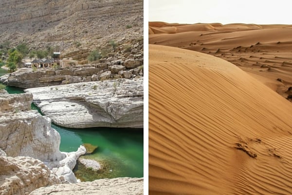 Dagtocht vanuit Muscat: Wadi Bani Khalid en Wahiba Sands