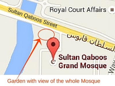 Große Sultan Qabus Moschee Muscat Karte