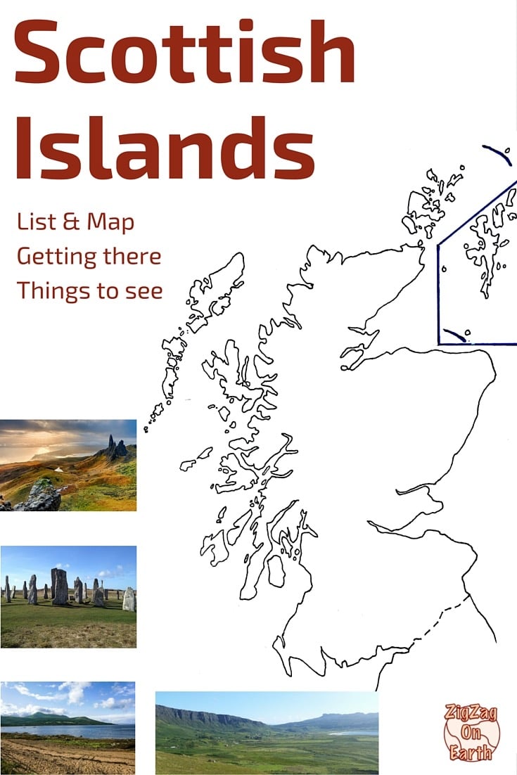 Scottish Islands List including a map