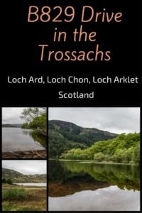 Trossachs Drive B829 to Loch Arklet, Loch Chon and Loch Ard Scotland