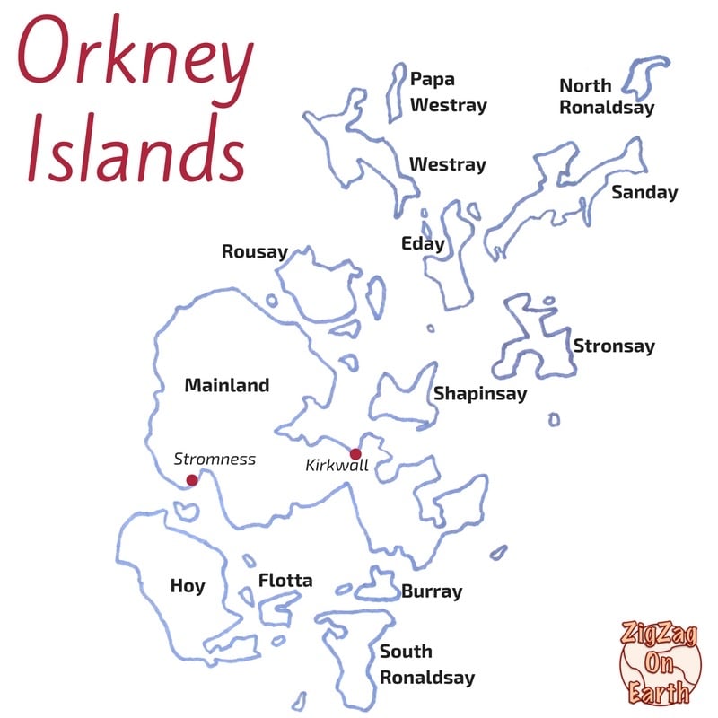Orkney islands Map