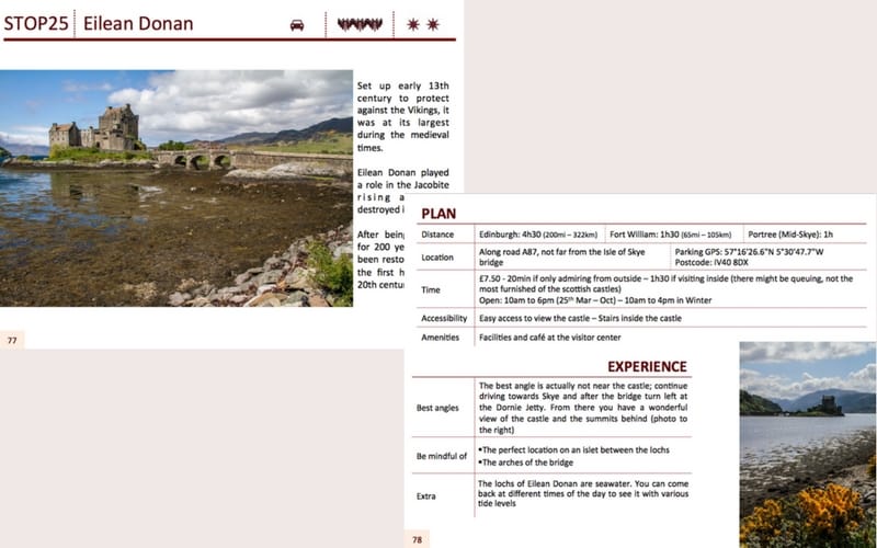 Example features road trip Edinburgh to Skye ebook