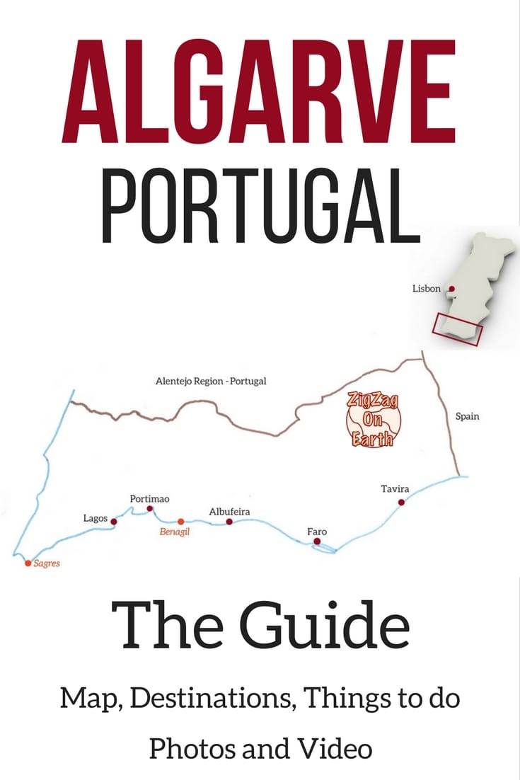 Map Portugal algarve region - Map of algarve region of Portugal