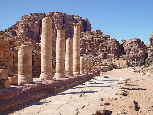 visit Petra Jordan - colonnated street
