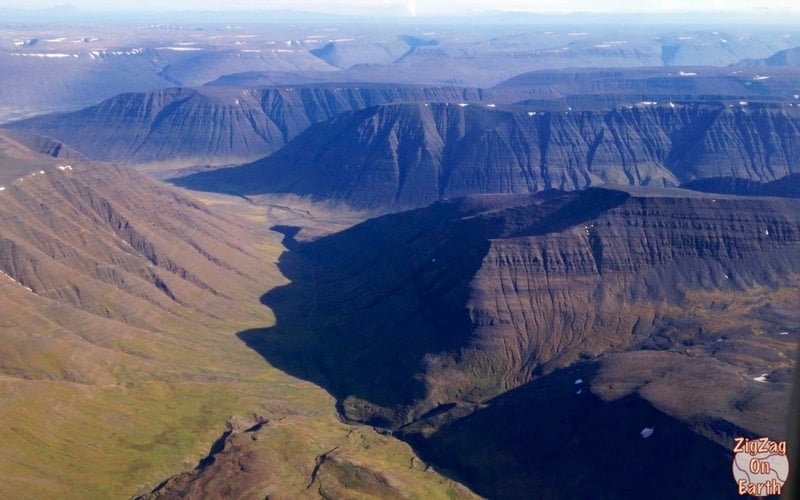 Flying over Iceland