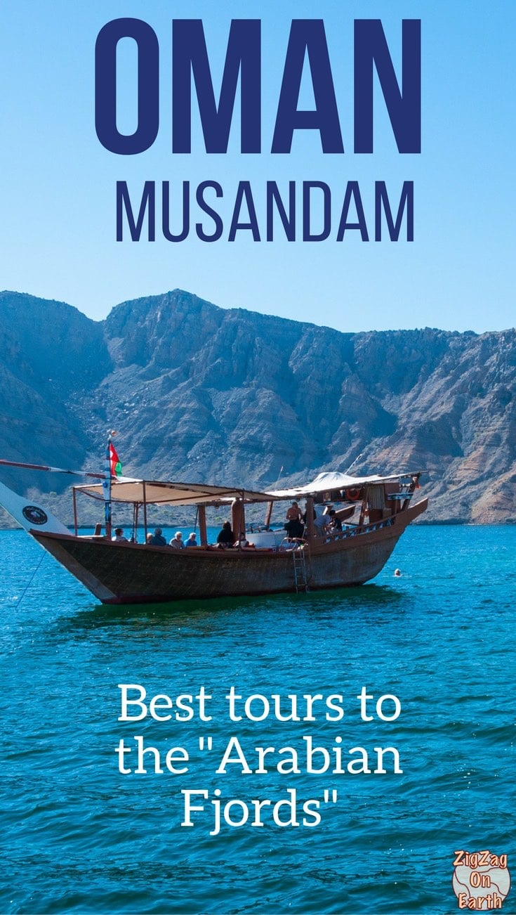 De bezienswaardigheden op het schiereiland Musandam