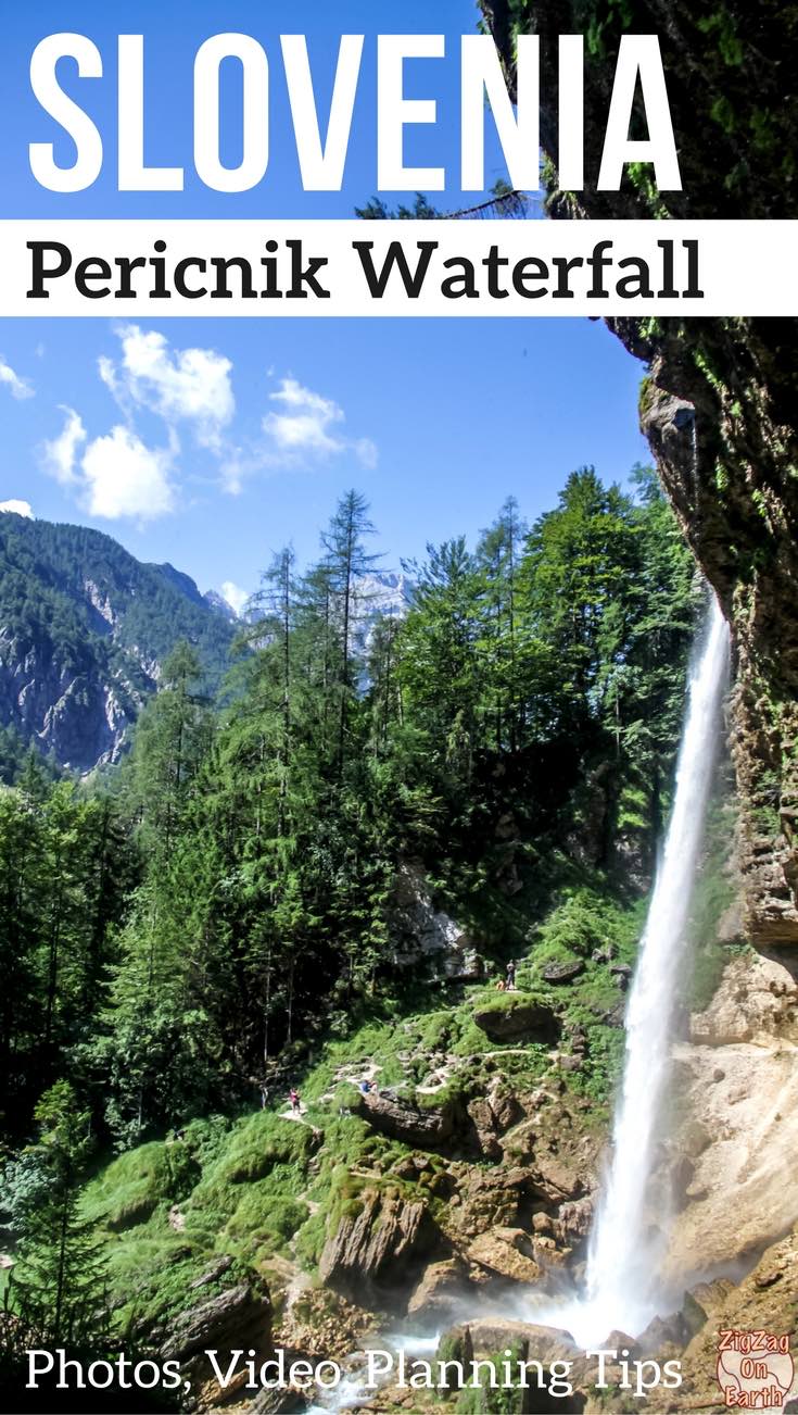 Pin Slap Pericnick Waterfall Slovenia travel Guide